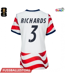 Günstige Vereinigte Staaten Chris Richards #3 Heimtrikot Damen WM 2026 Kurzarm